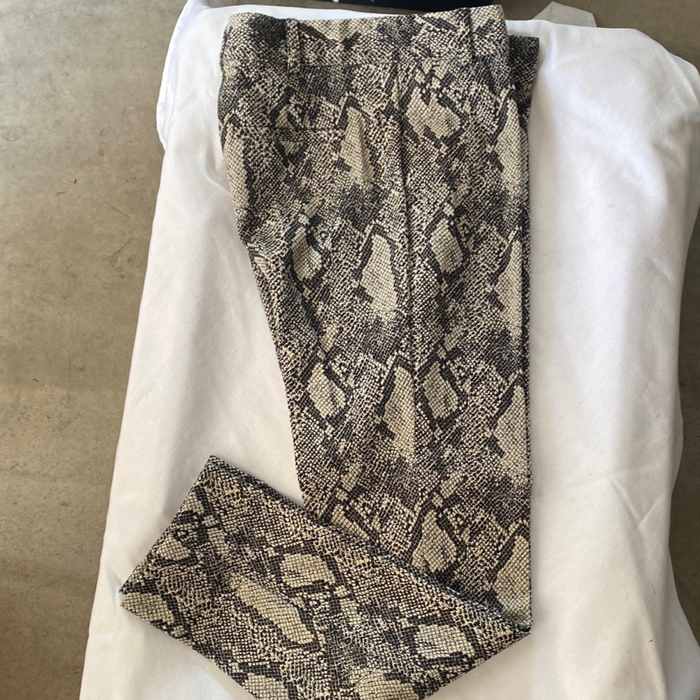 Rachel Roy Collection Snakeskin Ankle Pant Black/Beige